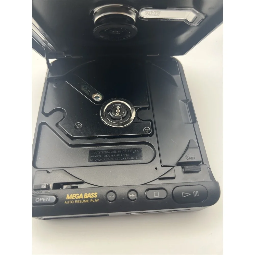 Vintage Sony Discman D-12 Black Mega Bass Portable Compact CD Player - For Parts